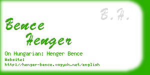 bence henger business card